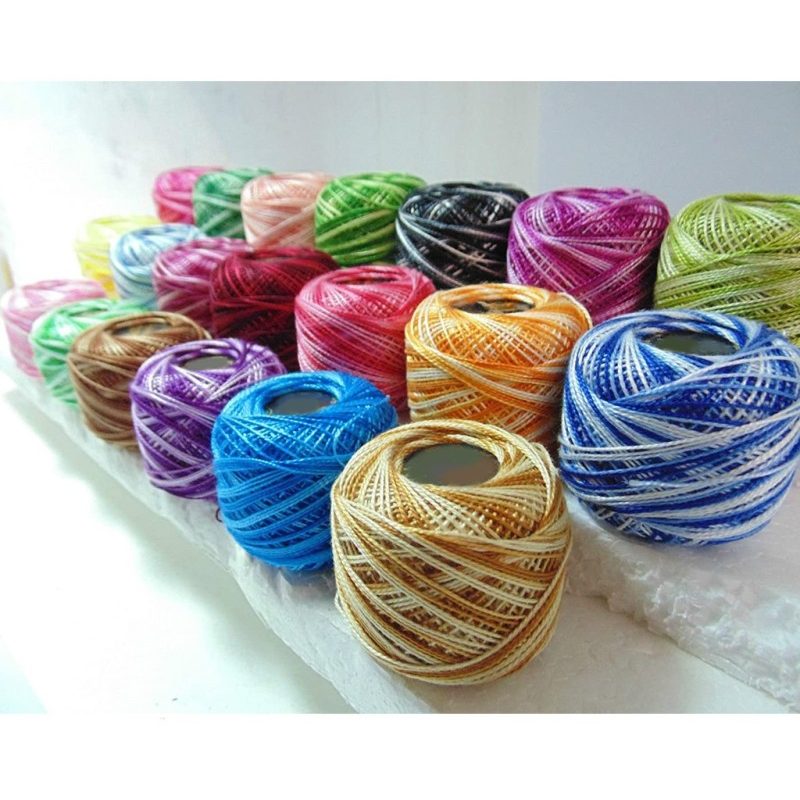 WeHome Gomitolo puro cotone 100% filo colorato da 42 pezzi 5g uncin...