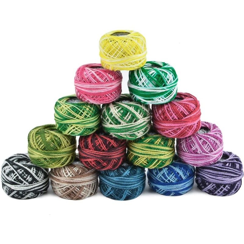 WeHome Gomitolo puro cotone 100% filo colorato da 42 pezzi 5g uncin...