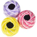 Gomitolo puro cotone 100% filo colorato da 42 pezzi 5g uncinetto ricamo bicolore