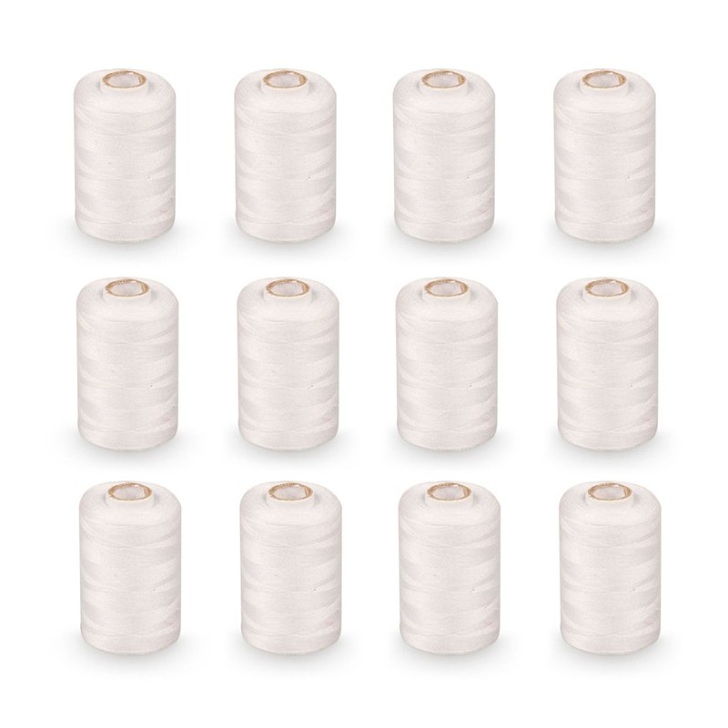 Filo da cucire filato per macchina poliestere 100% resistente cucito 12pz x 750m