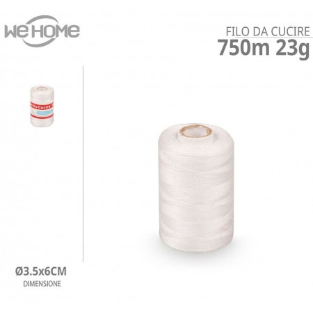 Filo da cucire filato per macchina poliestere 100% resistente cucito 12pz x 750m