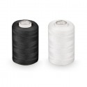 Filo da cucire filato per macchina poliestere 100% resistente nero e bianco 12pz