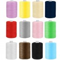 Filo da cucire filato per macchina poliestere 100% resistente 12pz vari colori