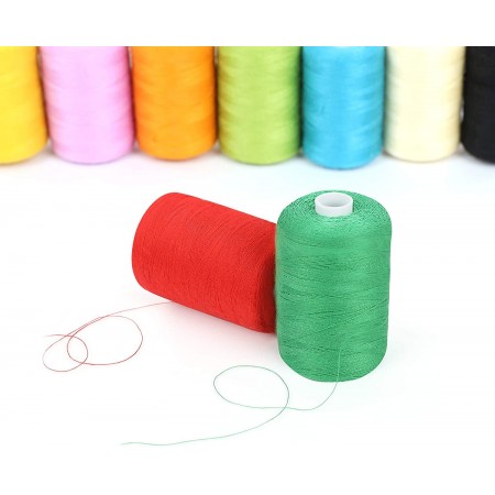 Filo da cucire filato per macchina poliestere 100% resistente 12pz vari colori