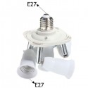 Portalampada moltiplicatore E27 da 1 a 5 orientabile bianco illuminazione luce