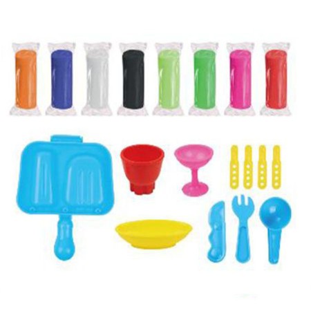 Confezione Plastilina Pasta da Modellare Gelataio con Accessori 8pz plastichina