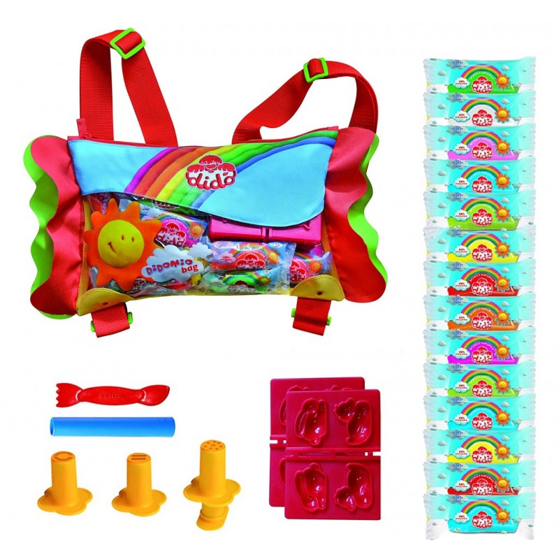 Pasta da modellare Fila Dido Mio Bag 700g di pasta per bambini con attrezzi