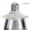 Portalampada moltiplicatore E27 da 1 a 5 orientabile bianco illuminazione luce
