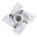 Portalampada moltiplicatore E27 da 1 a 5 orientabile bianco illuminazione luce
