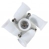 Portalampada moltiplicatore E27 da 1 a 5 orientabile bianco illuminazione luce