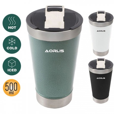 Bottiglia Borraccia Termica Thermos da 500ml bevande calde fredde acciaio inox