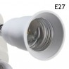 Portalampada moltiplicatore E27 da 1 a 5 orientabile bianco illuminazione luce