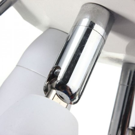 Portalampada moltiplicatore E27 da 1 a 5 orientabile bianco illuminazione luce