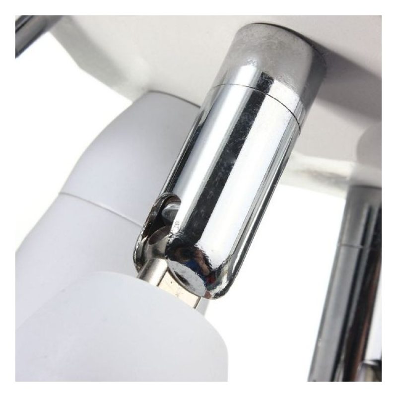 Portalampada moltiplicatore E27 da 1 a 5 orientabile bianco illuminazione luce