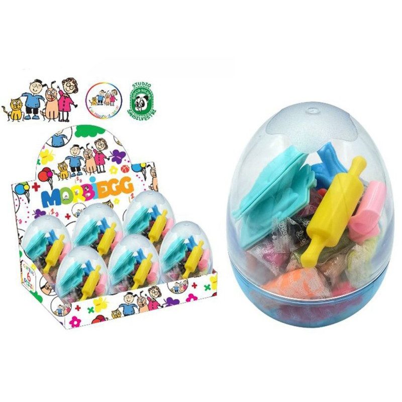 E.O.L. Contenitore Plastilina Pasta da Modellare uovo da 24PZ con a...