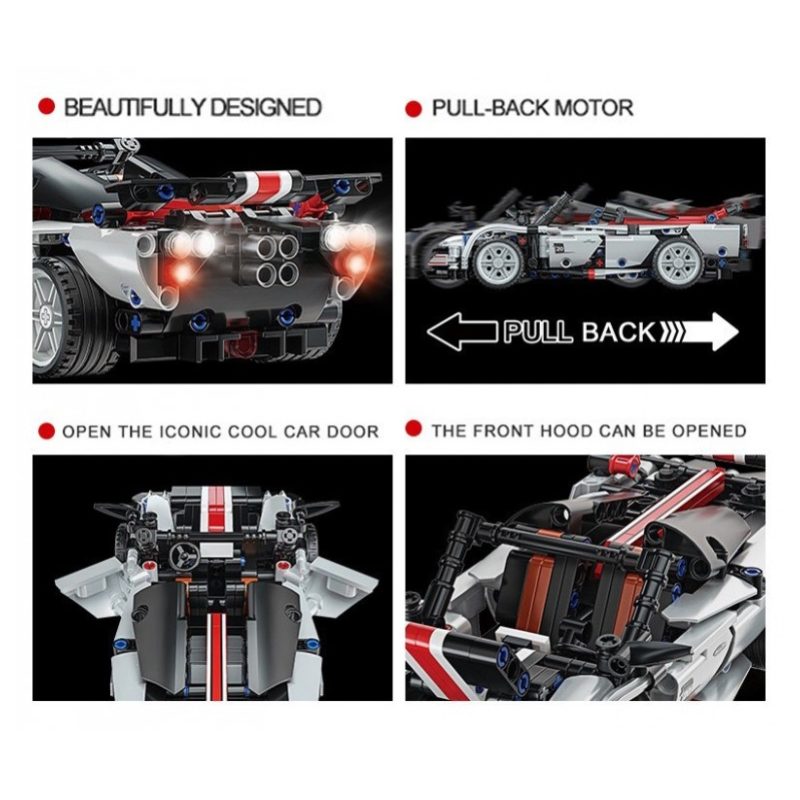 Andowl Modellino da Costruire 520+ Pezzi Auto Sportiva HUAYRA ROAOS...