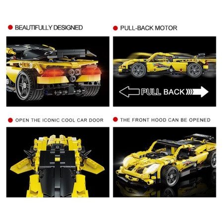Modellino da Costruire 509+ Pezzi Auto Sportiva Koenigsegg mattonci...