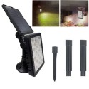 Faretto energia solare 68 led lampada da esterno giardino luce bianca faro casa