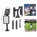 Faretto energia solare 68 led lampada da esterno giardino luce bianca faro casa