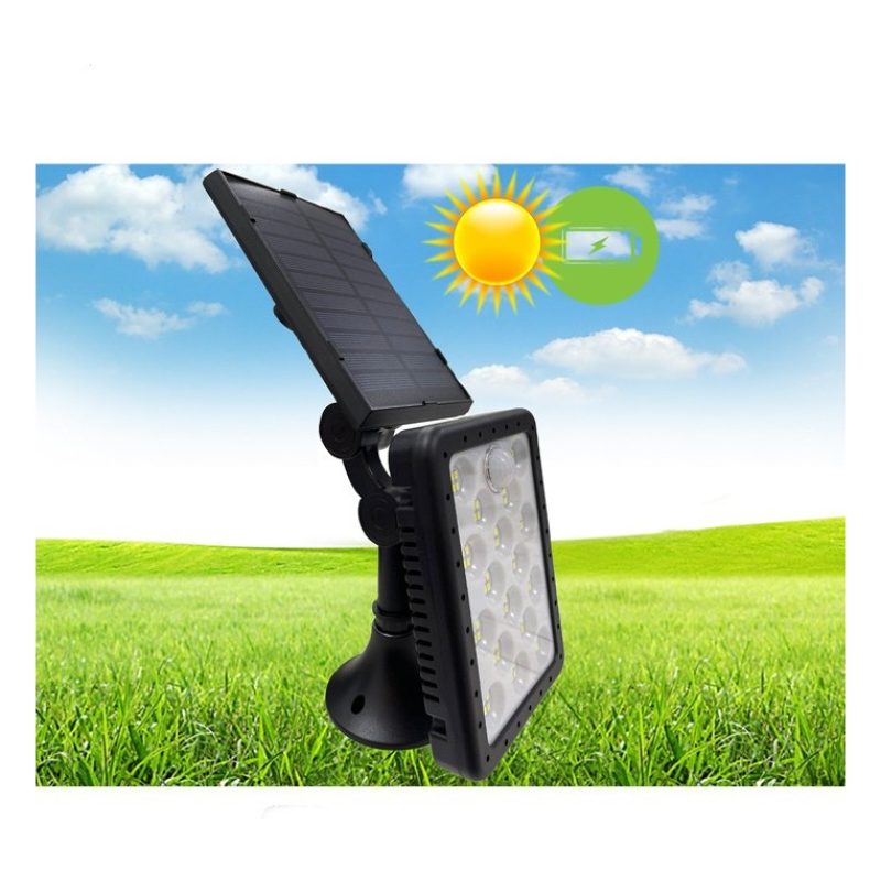 Driwei Faretto energia solare 68 led lampada da esterno giardino lu...