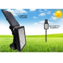 Faretto energia solare 68 led lampada da esterno giardino luce bianca faro casa