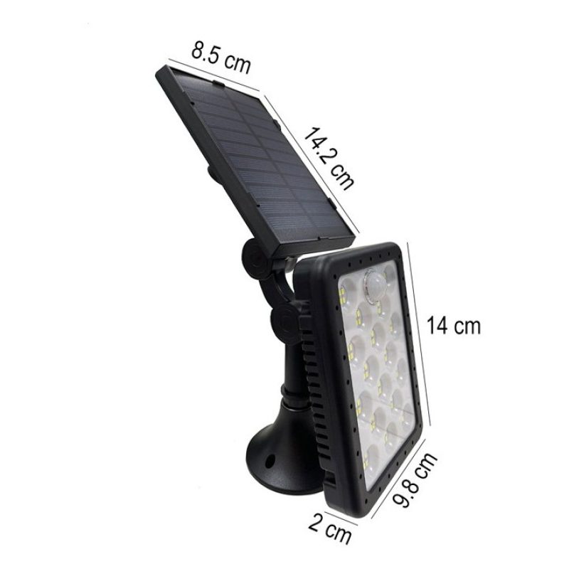 Driwei Faretto energia solare 68 led lampada da esterno giardino lu...