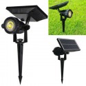 Faro led ad energia solare faretto da esterno giardino luce bianca lampada 12W