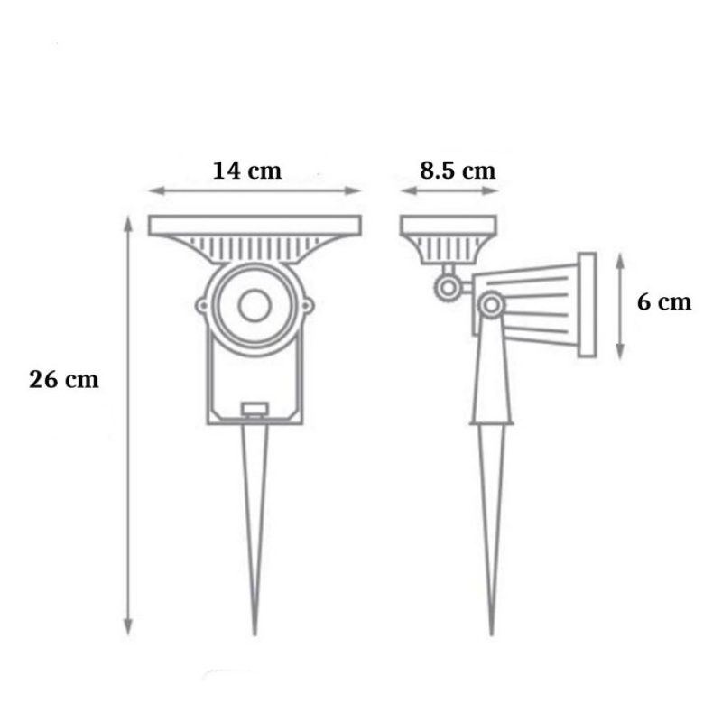 DRIWEI Faro led ad energia solare faretto da esterno giardino luce ...