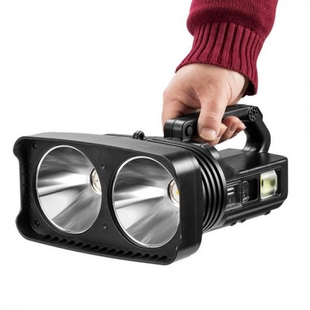 Torcia led potente lampada ricaricabile 36W USB power bank emergenza campeggio