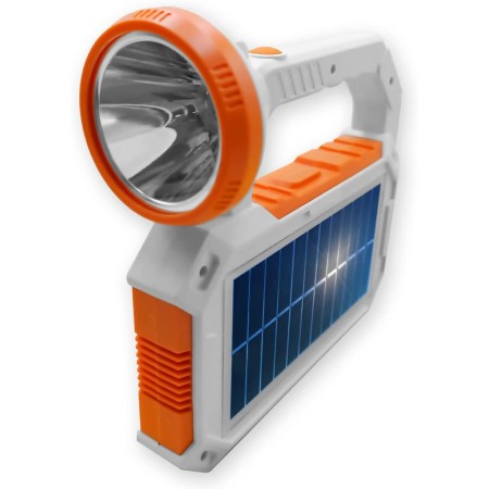 Torcia led emergenza potente solare lampada ricaricabile USB powerbank campeggio