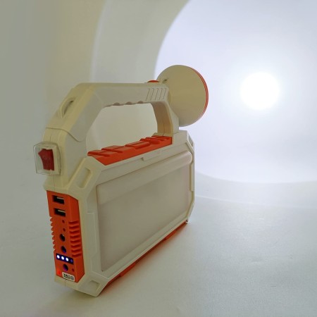 Torcia led emergenza potente solare lampada ricaricabile USB powerbank campeggio