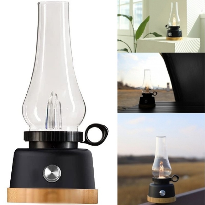 Lanterna Luce Portatile LED campeggio lampada ricaricabile dimmerabile fiamma
