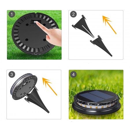 Luce solare led da giardino esterno picchetto segnapasso luce fredda 1/3/5pcs