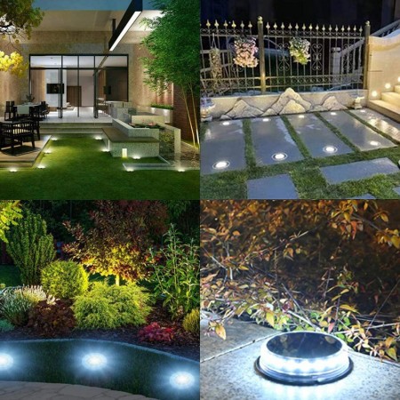Luce solare led da giardino esterno picchetto segnapasso luce fredda 1/3/5pcs