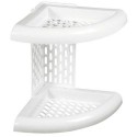 Mensola angolare da doccia bagno 2 ripiani shampoo scaffale portasapone plastica