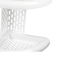 Mensola angolare da doccia bagno 2 ripiani shampoo scaffale portasapone plastica