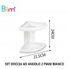 Blim Mensola angolare da doccia bagno 2 ripiani shampoo scaffale po...
