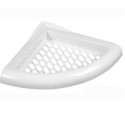 Mensola angolare da doccia bagno 2 ripiani shampoo scaffale portasapone plastica