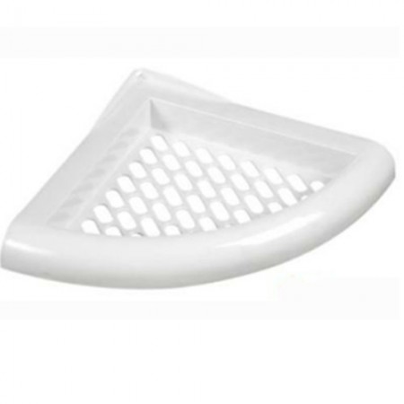 Mensola angolare da doccia bagno 2 ripiani shampoo scaffale portasapone plastica