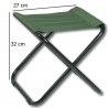 Sgabello verde seggiolino pieghevole campeggio pesca caccia camping portatile