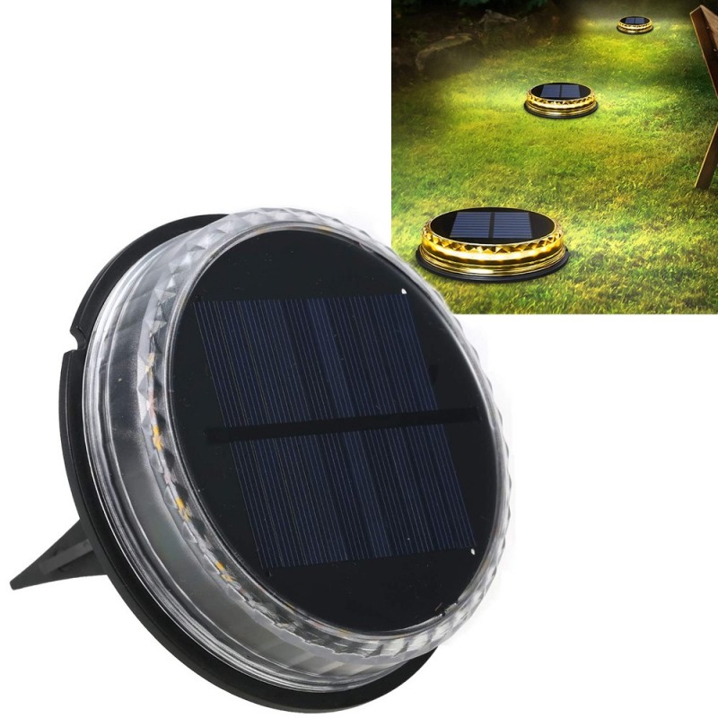 Luce solare led da giardino esterno picchetto segnapasso gialla calda 1/3/5pcs