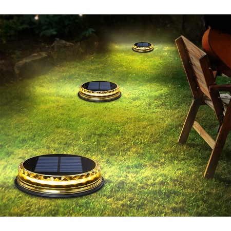Luce solare led da giardino esterno picchetto segnapasso gialla calda 1/3/5pcs