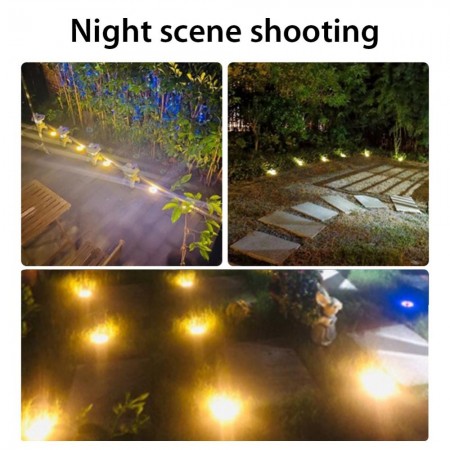 Luce solare led da giardino esterno picchetto segnapasso gialla calda 1/3/5pcs