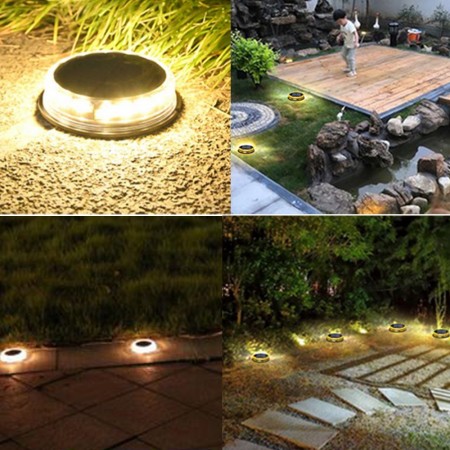 Luce solare led da giardino esterno picchetto segnapasso gialla calda 1/3/5pcs