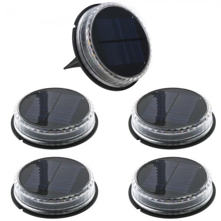 Luce solare led da giardino esterno picchetto segnapasso gialla calda 1/3/5pcs
