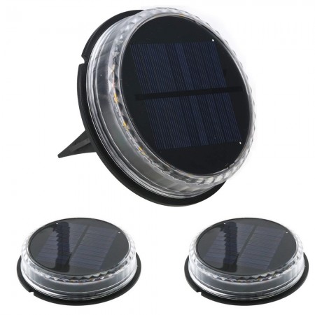 Luce solare led da giardino esterno picchetto segnapasso gialla calda 1/3/5pcs
