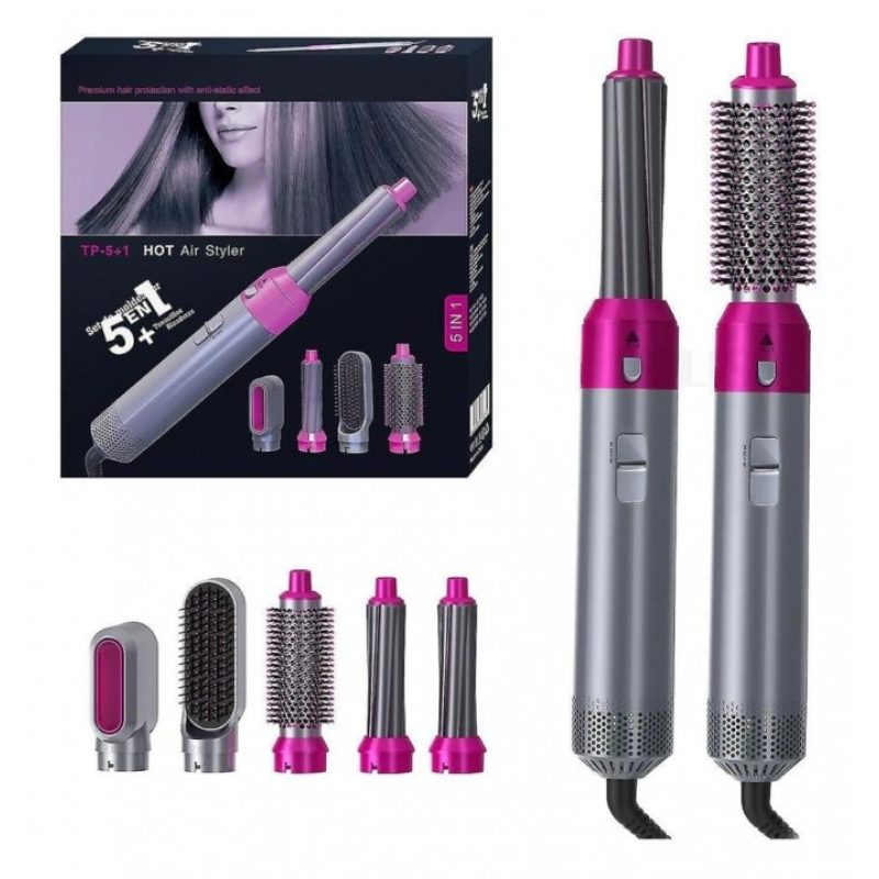 Hongu Spazzola Asciugacapelli 5 in 1 accessori intercambiabili Arri...