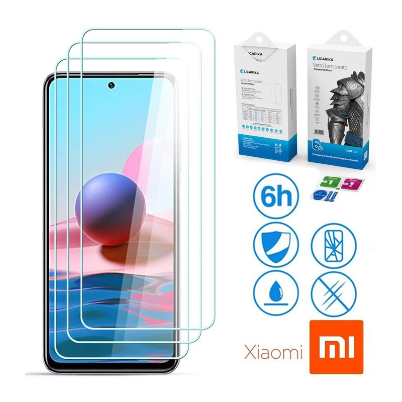 3 Pellicola Vetro temperato XIAOMI REDMI NOTE MI 12/11/10/9/S/8/T/7/6/PRO/LITE
