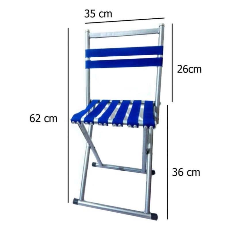 Sgabello blu alluminio pieghevole campeggio pesca caccia camping portatile