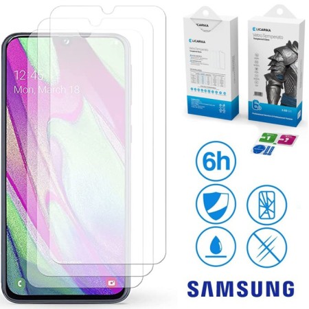 3 Pellicola vetro temperato Samsung Galaxy A6/A7/A10/ A20e/A22/A33/A40/A50/A51/S